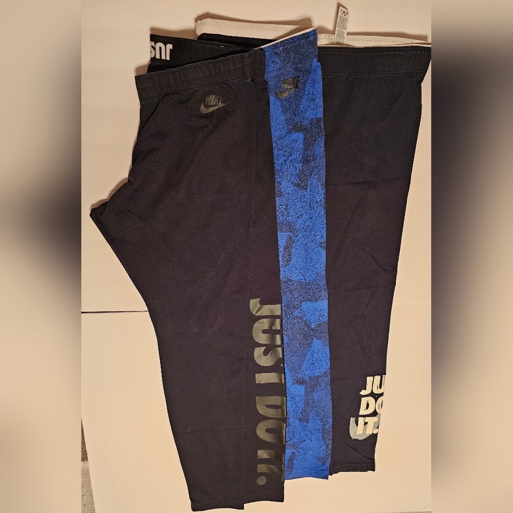 3pr Nike 2 Black and 1 Blue Joggers